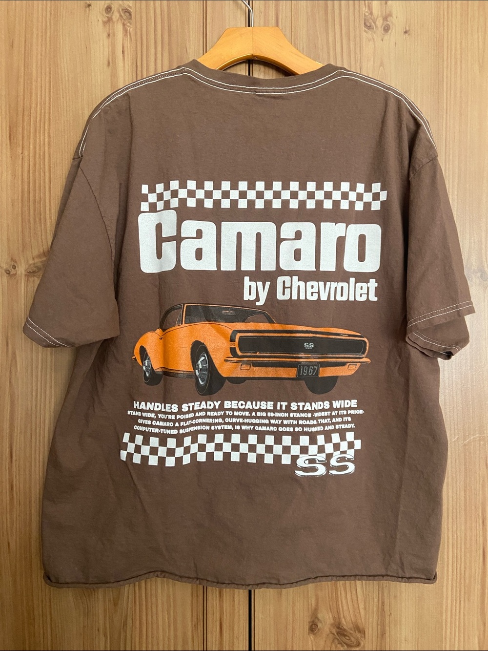 Chemistry SS Chevy Camaro Graphic Short Sleeve Tee in Brown L GUC